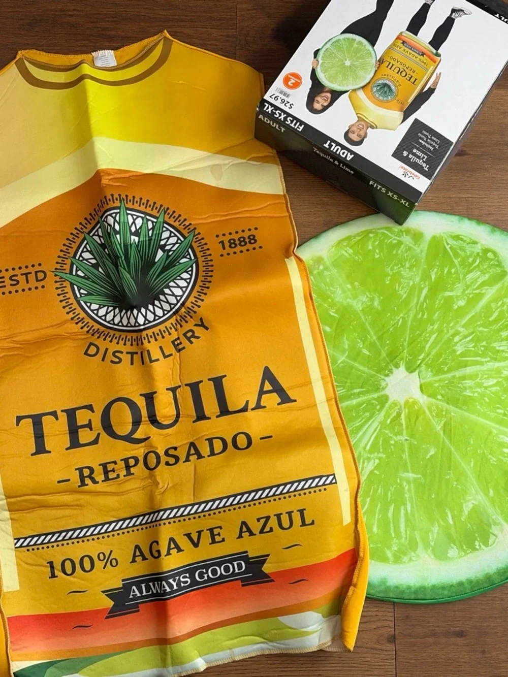 Celebrate It Tequila Bottle and Lime Costume Set - Yellow & Green